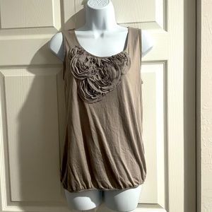 Gray sleeveless tops, size S